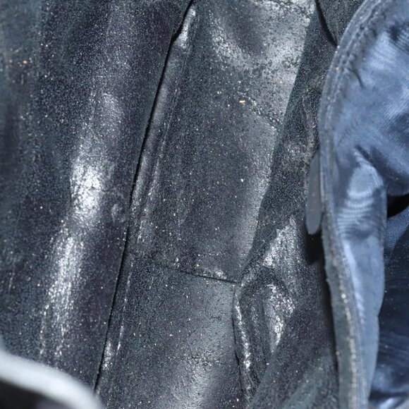 GUCCI Bamboo Shoulder Bag Suede Black Gold 001 1781 1577 Auth 127368 - Picture 11 of 14